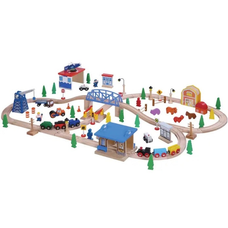 Wooden Train Set 100pc