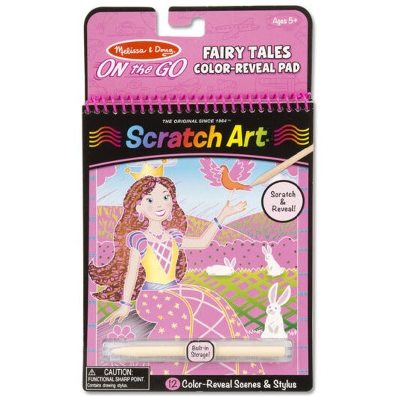 On the Go - Scratch Art Color Reveal Pad - Fairy Tales