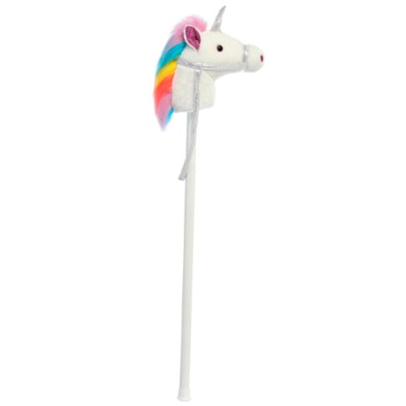 Ride-On - 37" Giddy Up Stick Unicorn - White