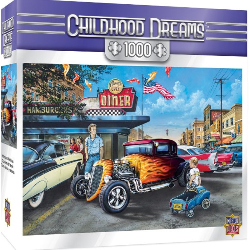 Childhood Dreams Hot Rods and Milkshakes 1000pc Puzzle