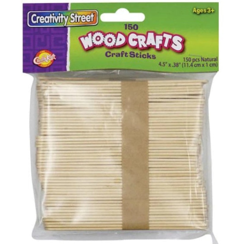 Craft Stick Natural 4.5" Pack of 150