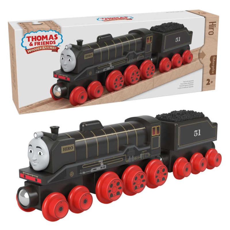 Thomas & Friends Wooden Railway Hiro Train, Engine And Coal Car