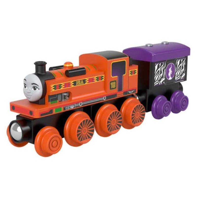 Thomas & Friends Wooden Railway Nia Engine And Cargo Car