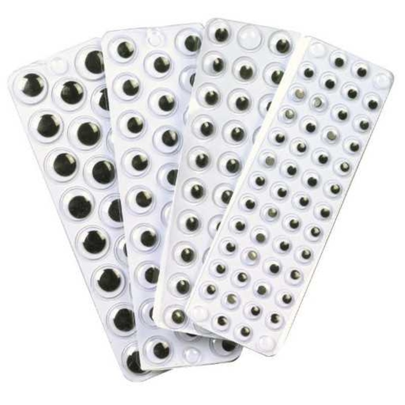 Wiggly Eye Peel & Stick Black Pack of 137 Eyes