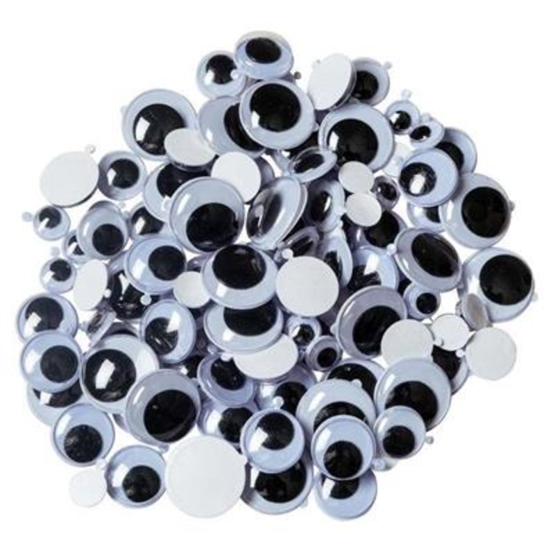Wiggly Eyes Peel & Stick Clear Pack of 100