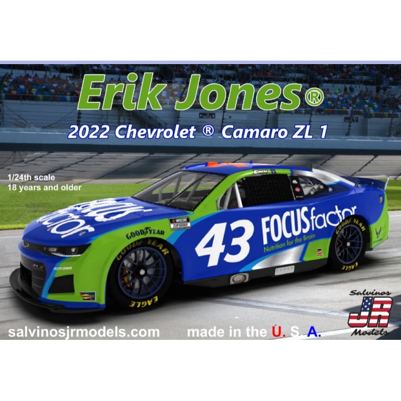 1/24 2022 Chevy Camaro Eric Jones Primary Sponsor Livery