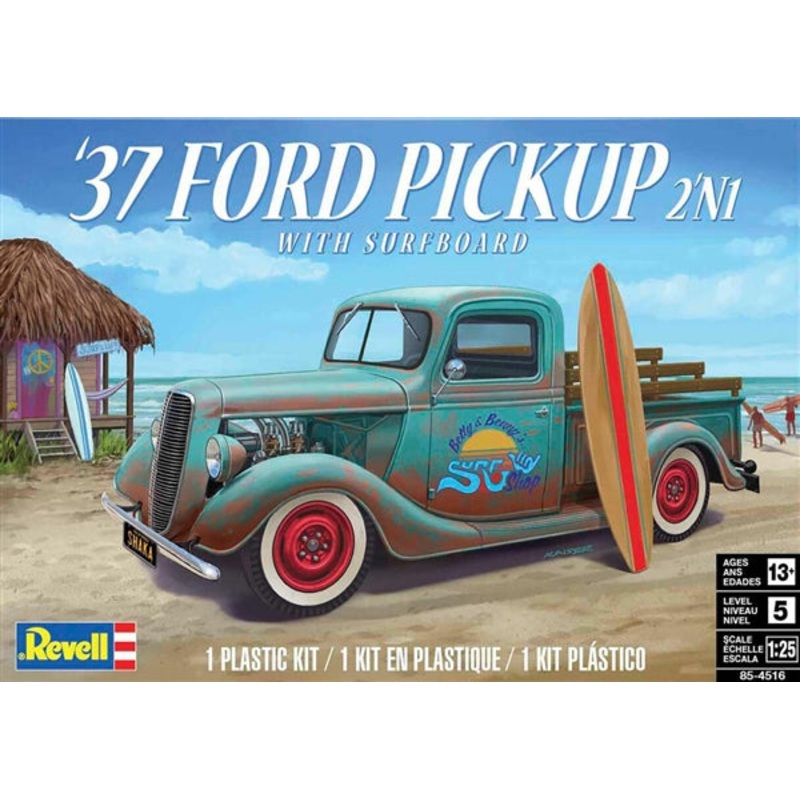 1/25 1937 Ford Pickup with Surfboard