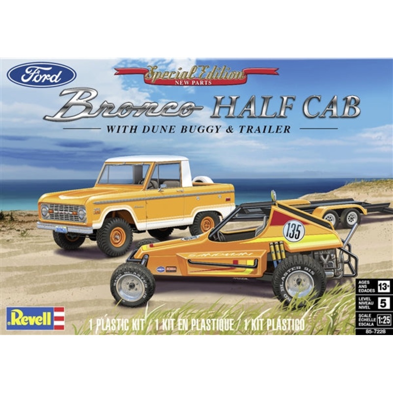 1/25 1965 Ford Bronco Half Cab Dune Buggy Trailer