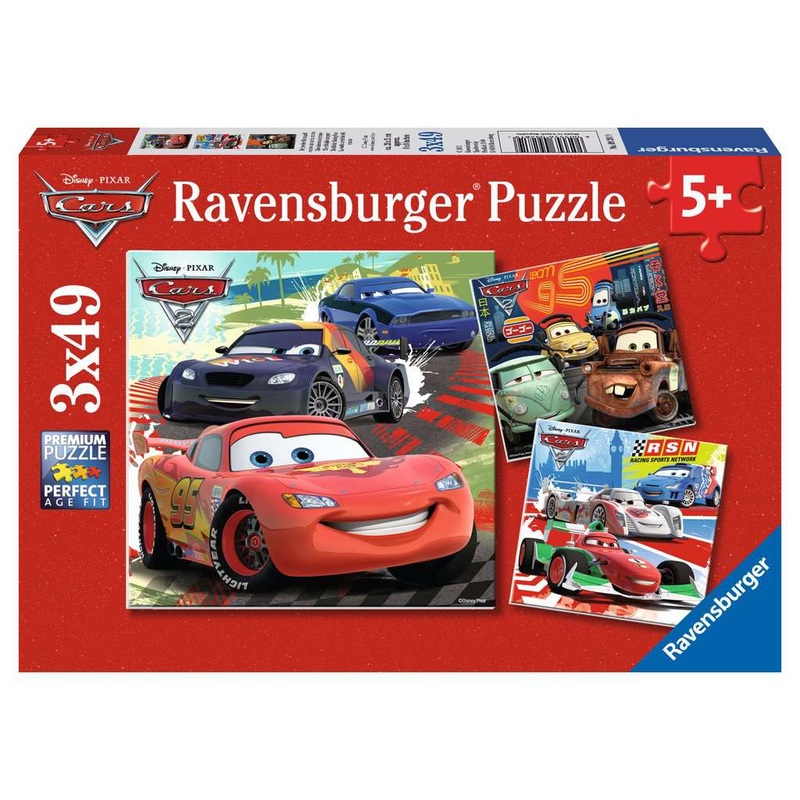 Cars: Around the World Racing 49pc 3-pack Puzzles
