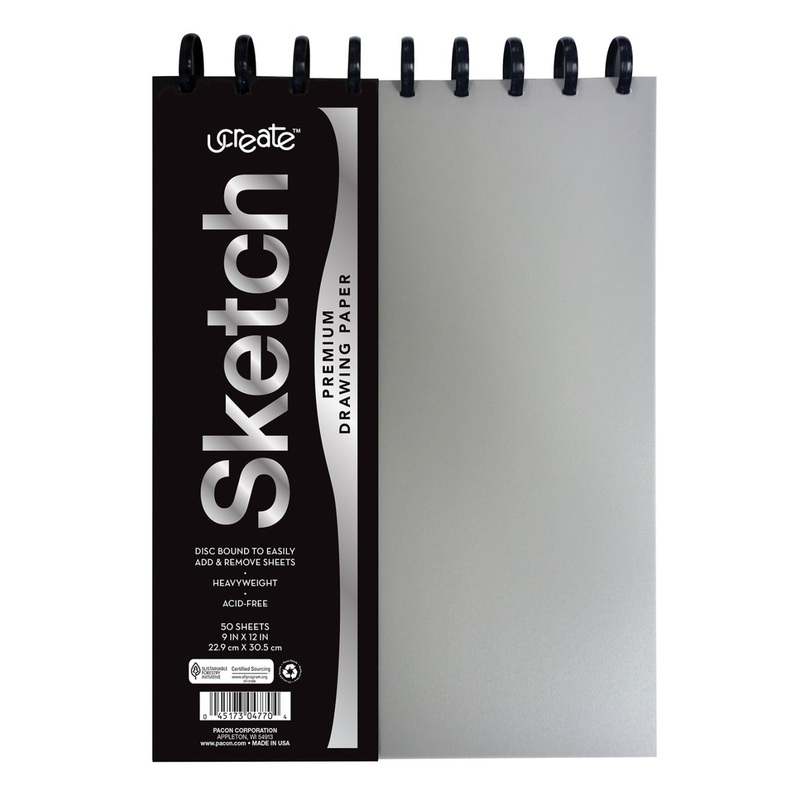Disc Bound Sketch Book 9x12 50 Sheet