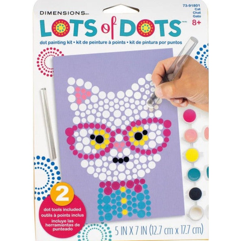 Paint By Number Cat Dots 5" x 7"