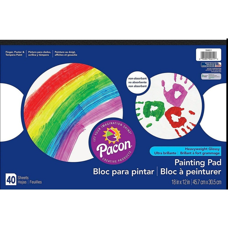 Painting Paper Pad 18" x 12" White 40 Sheets