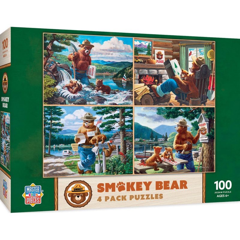4-Pack 100 Piece Jigsaw Puzzle for Kids