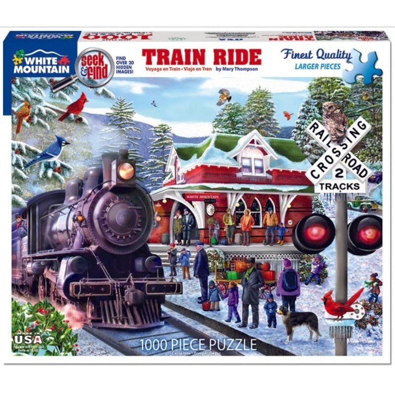 Seek & Find Train Ride 1000pc Puzzle