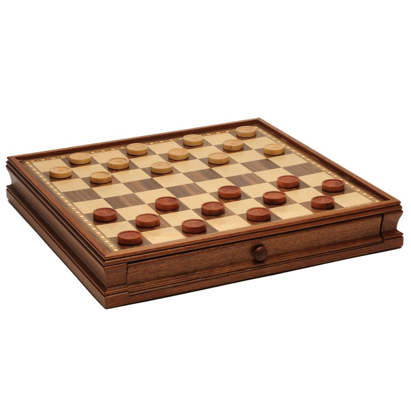14.75" Medieval Chess & Checkers Game Set