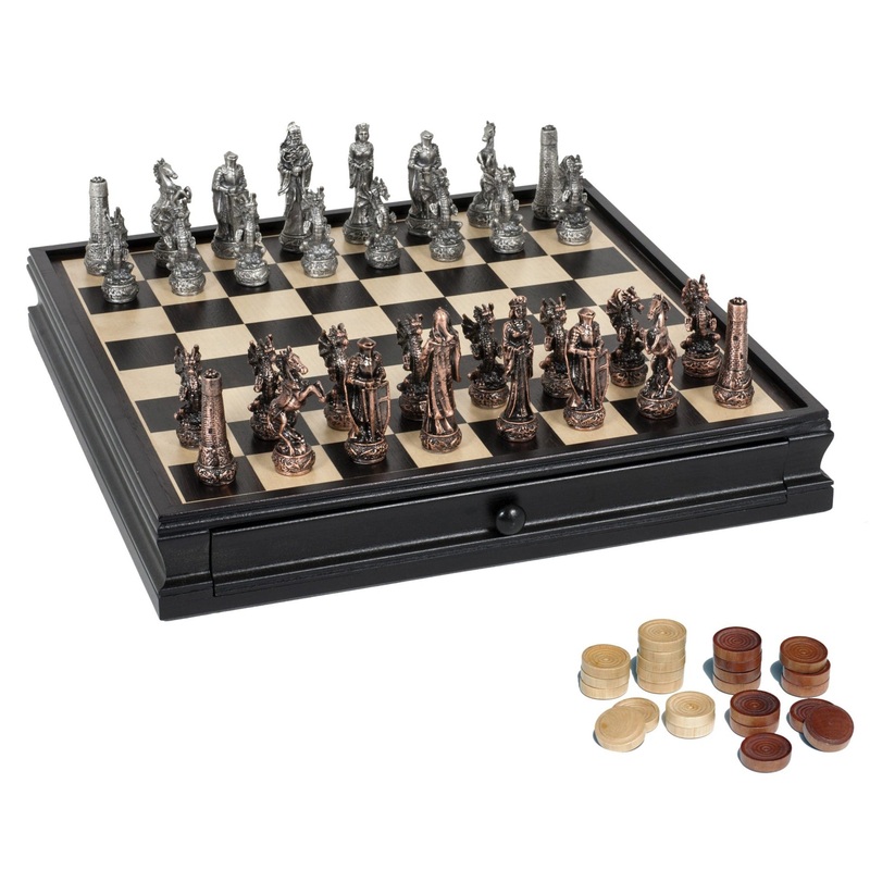 15" Fantasy Chess & Checkers Game Set