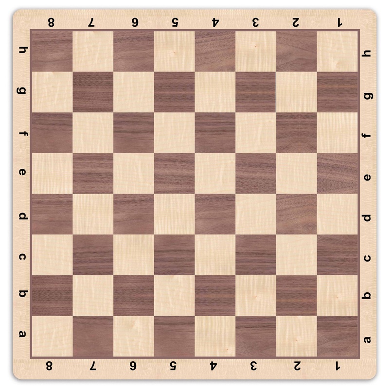 Walnut & Maple Wood Grain Mousepad Chessboard