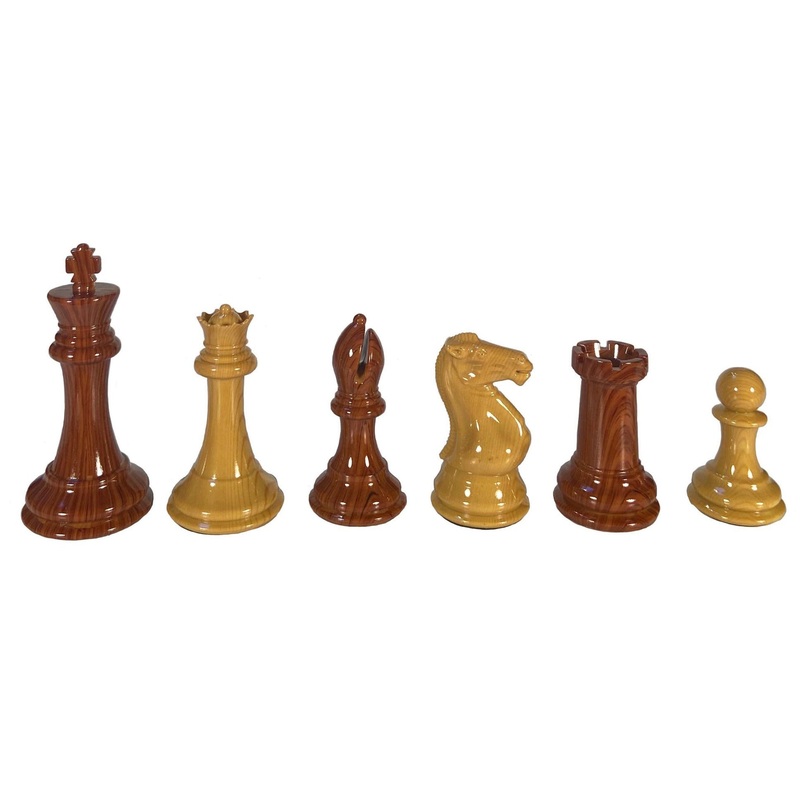 Wood Grain Spruce-Tek Chess Pieces with 4 1/8 King