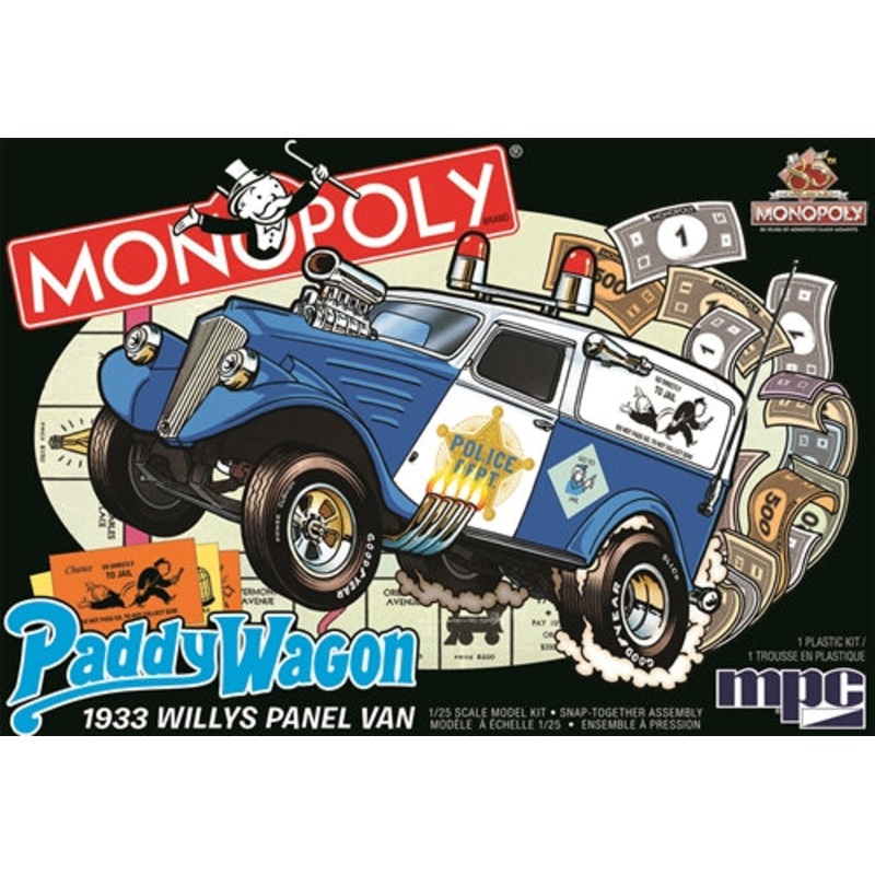 1/25 1933 Willys Panel Paddy Wagon Monopoly Snap Together