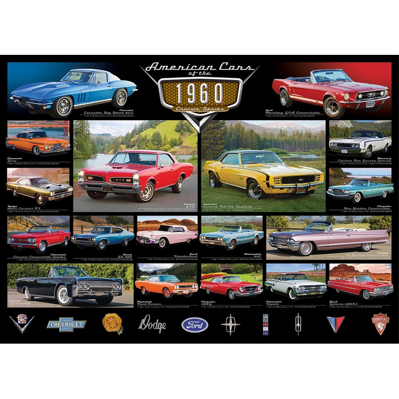 1960'S Cruisin' Classics Cars  1000pc Puzzle