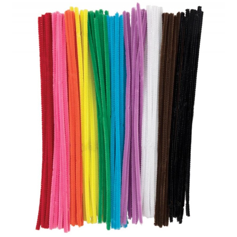 Jumbo Stems, Assorted, 12" x 6 mm Pack of 100