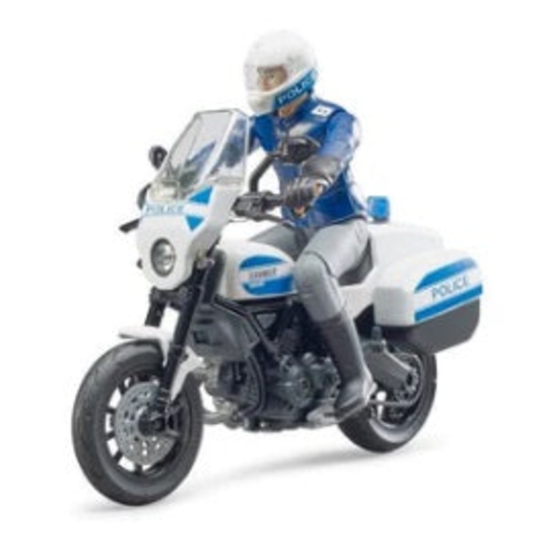 Police Scrambler Ducati Police Motorbike with Officer
