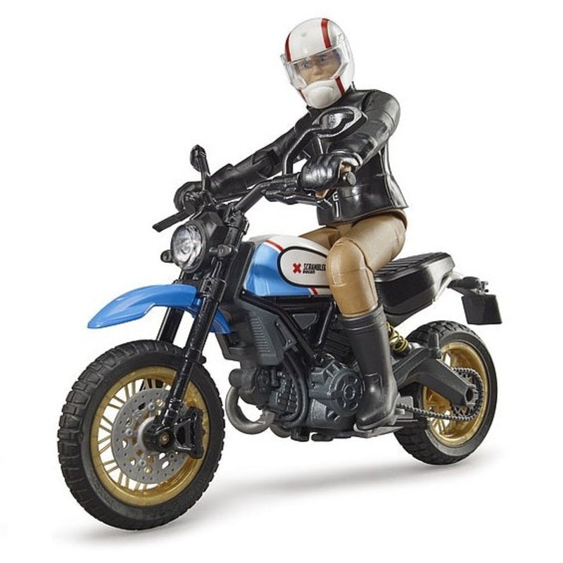 Scrambler Ducati Desert Sled with Rider