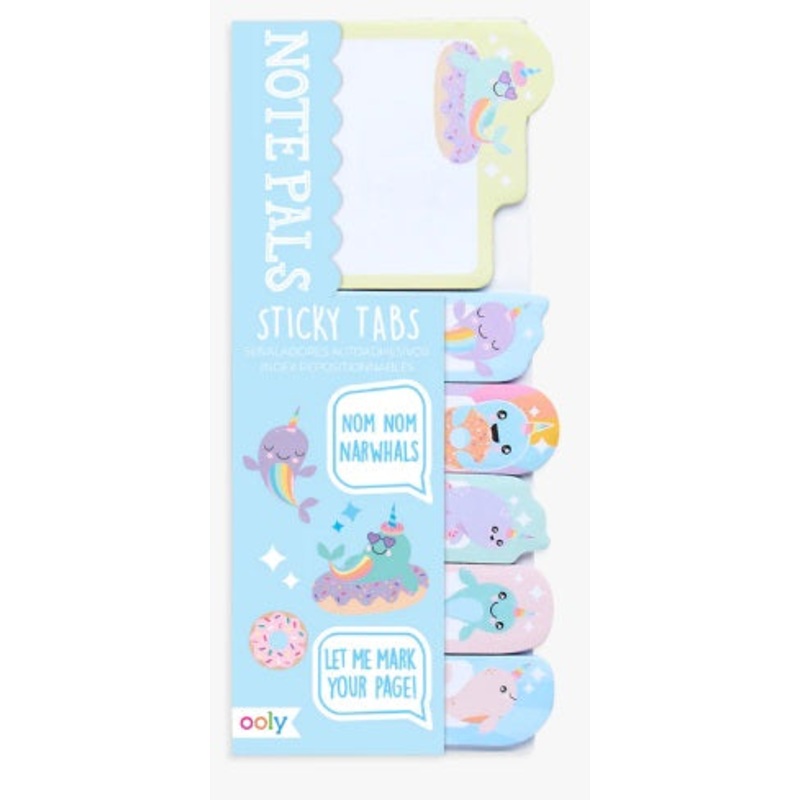 Note Pals Sticky Tabs - Nom Nom Narwhals