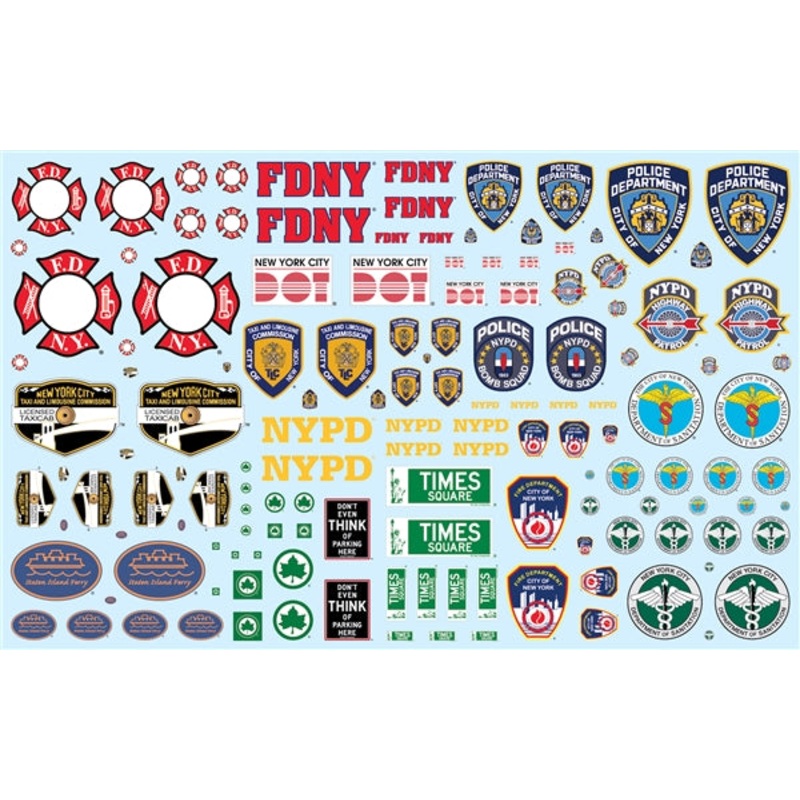 1/25 NYC Auxiliary Service Logos Decal Pack