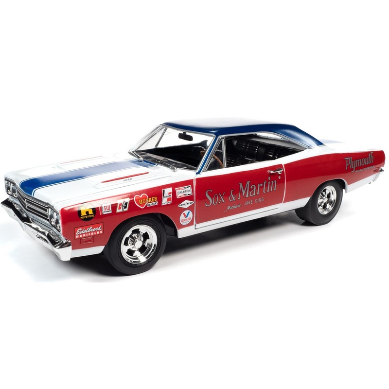 1/18 1969 Plymouth Roadrunner Sox & Martin