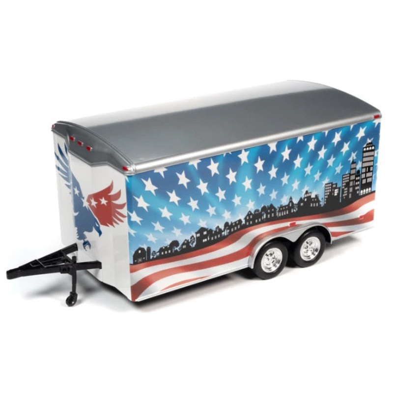 1/18 Enclosed Bold & Brave Trailer Patriotic