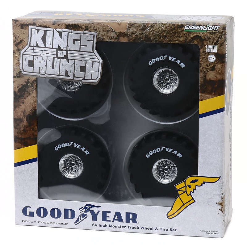 1/18 "Kings of Crunch" 66" Monster Truck Wheel and Tire Set