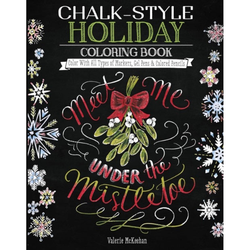 Holiday Chalk-Style Coloring Book