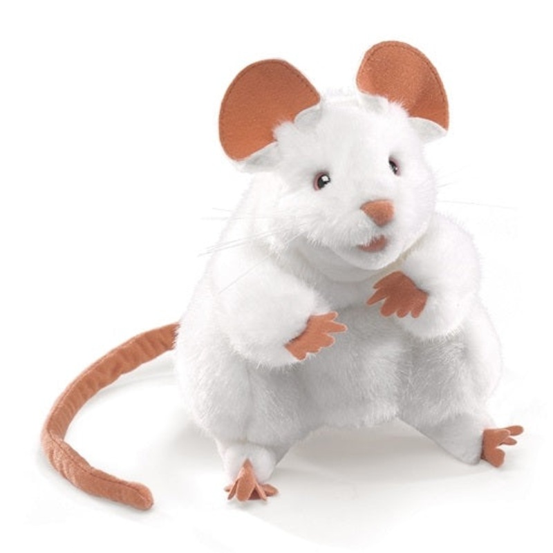 White Mouse Hand Puppet