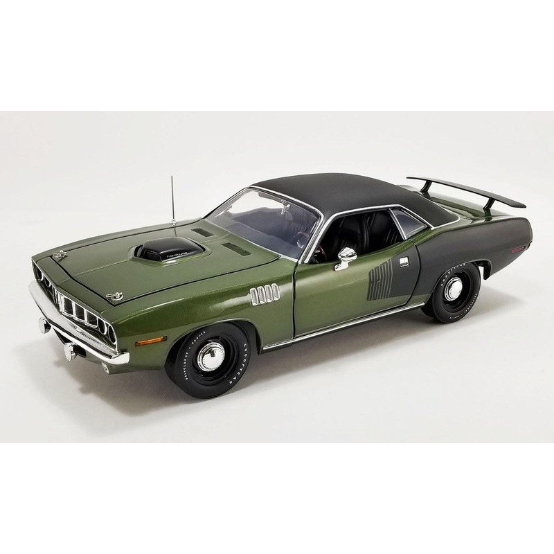 1/18 1971 Plymouth Hemi Cuda Ivy Green Vinyl Top