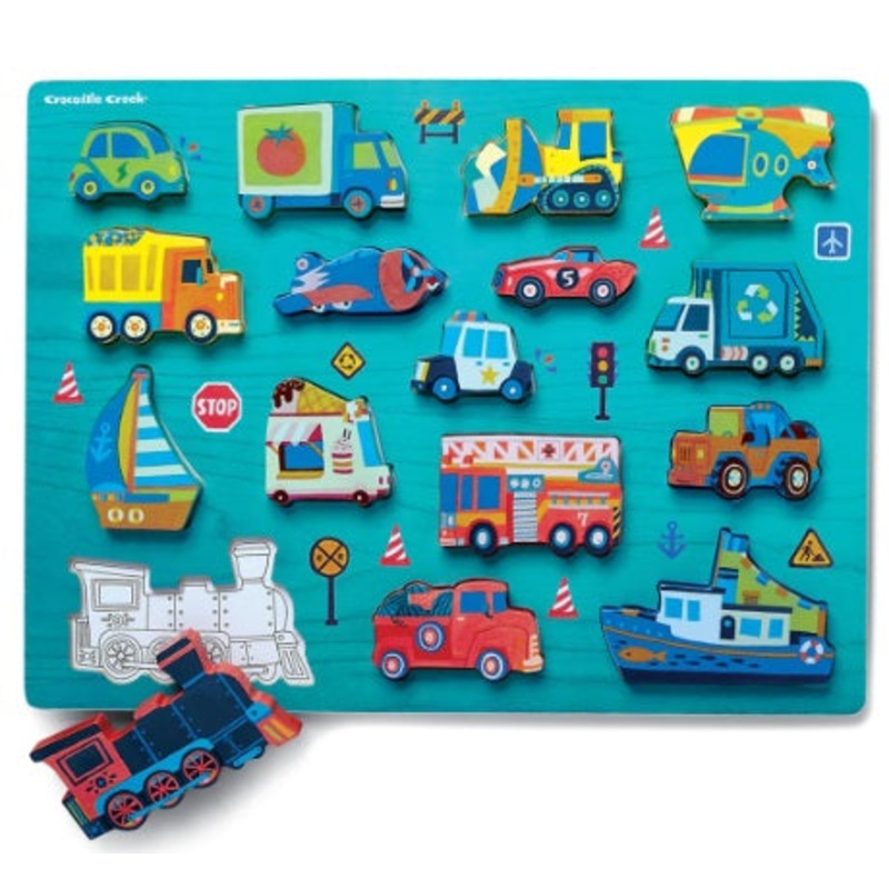 16-Piece Wood Puzzle - Things That Go