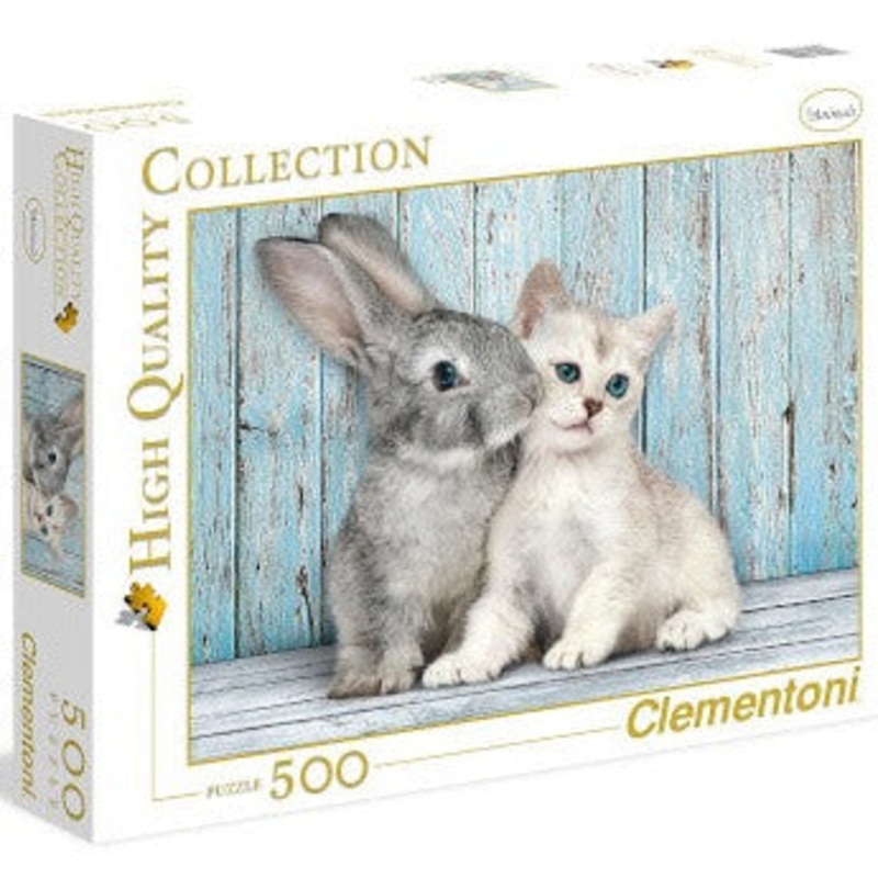 500pc Cat & Bunny Puzzle