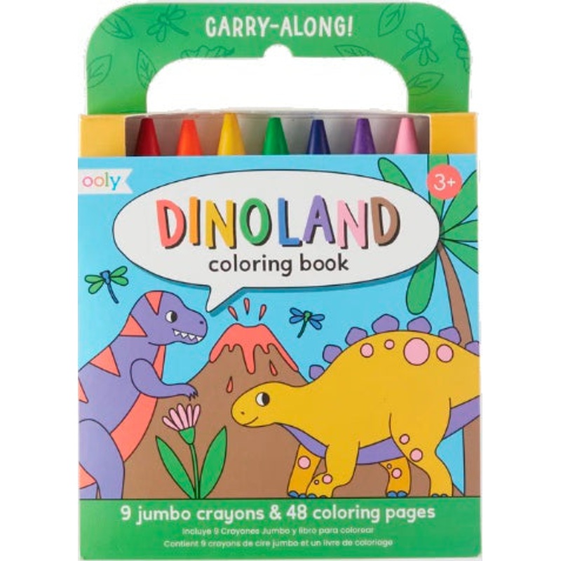 Carry Along Coloring Book Set - Dinoland