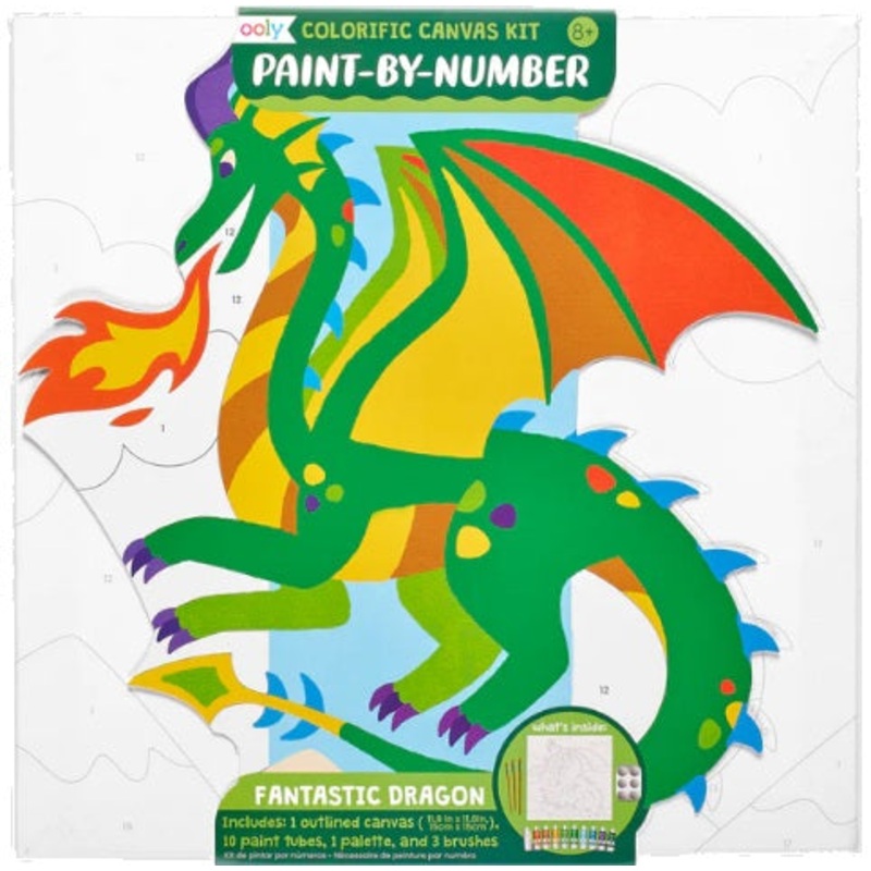 Colorific Canvas Paint by Number Kit - Fantastic Dragon