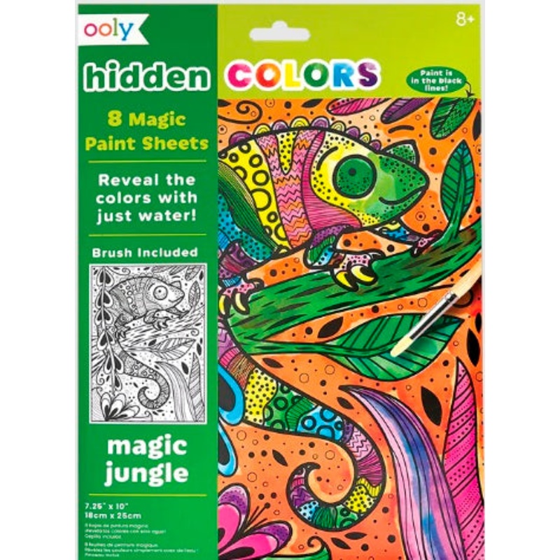 Hidden Colors Magic Paint Sheets - Magic Jungle