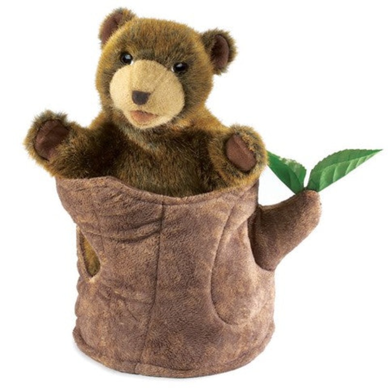 Bear In Stump Puppet