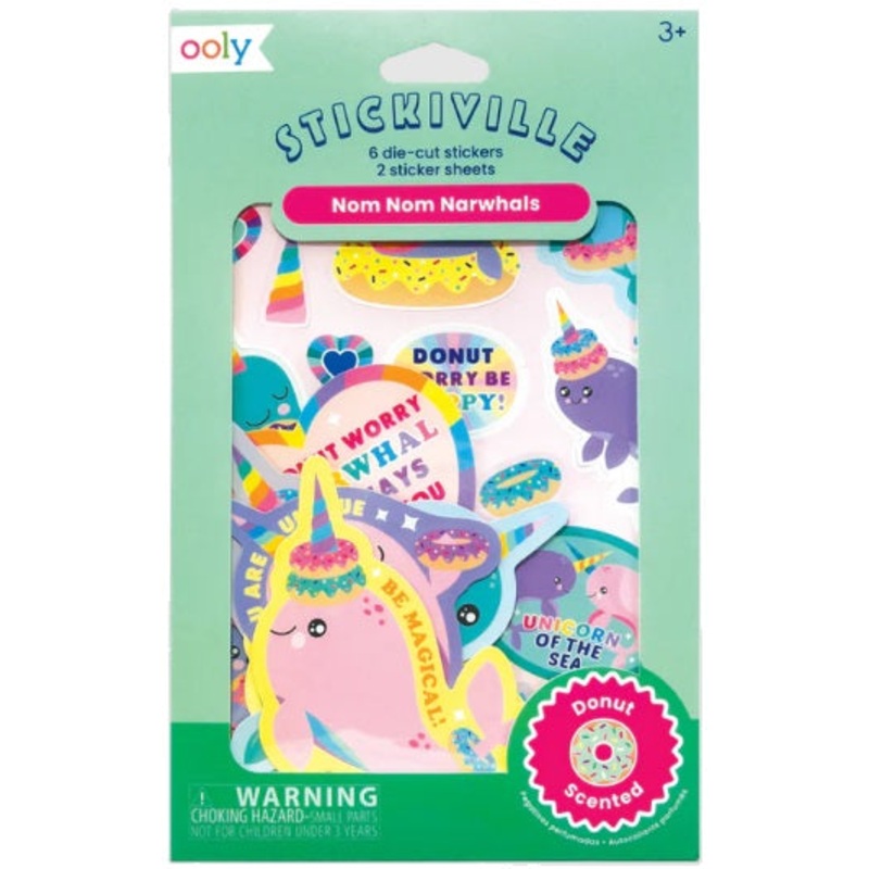 Stickiville Nom Nom Narwhals Scented Stickers