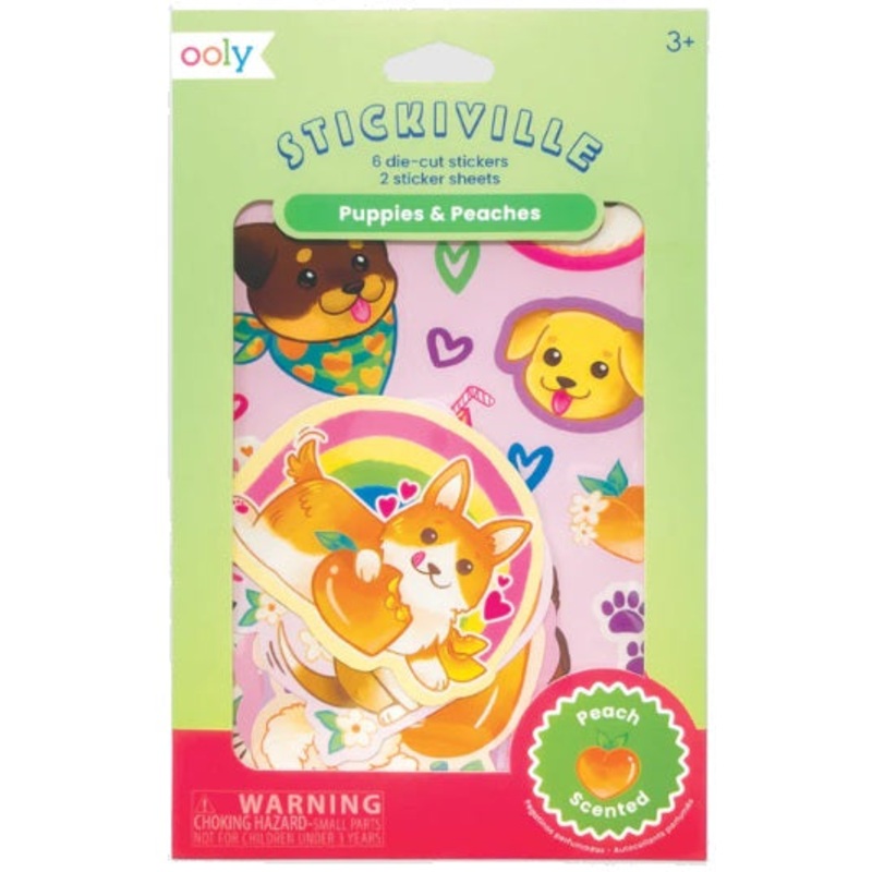 Stickiville Puppies and Peaches Scented Stickers