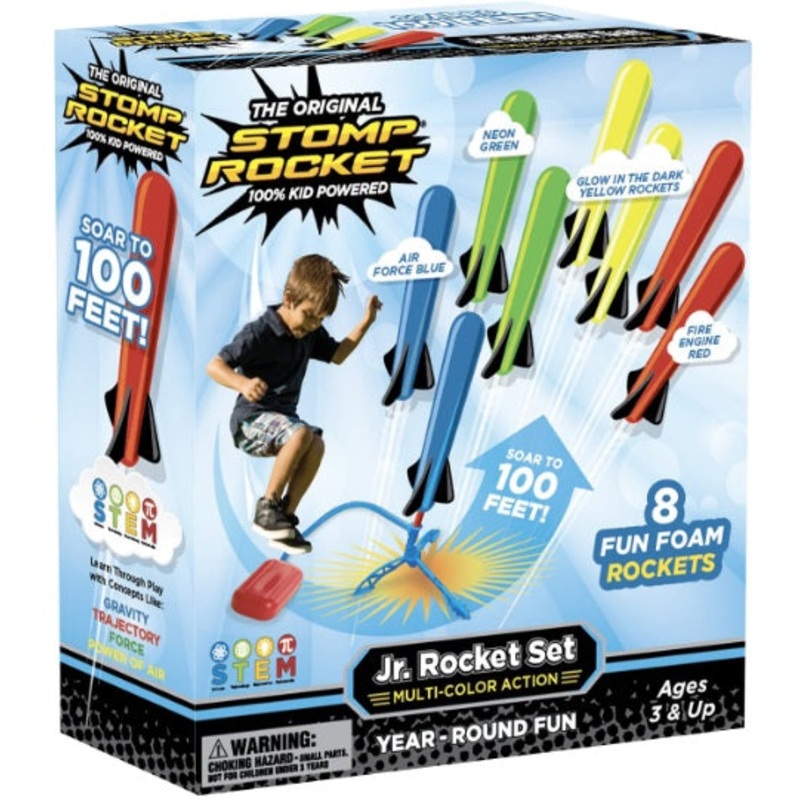 Stomp Rockets JR Rainbow Rocket Kit - 8 Rockets