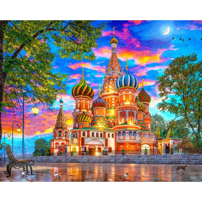 Sunset at St Basil's 1000pc Puzzle