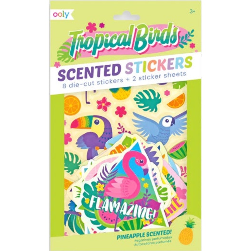 Tropical Birds Scented Sticker