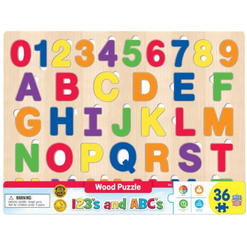 ABC 123 Wood 36pc Puzzle