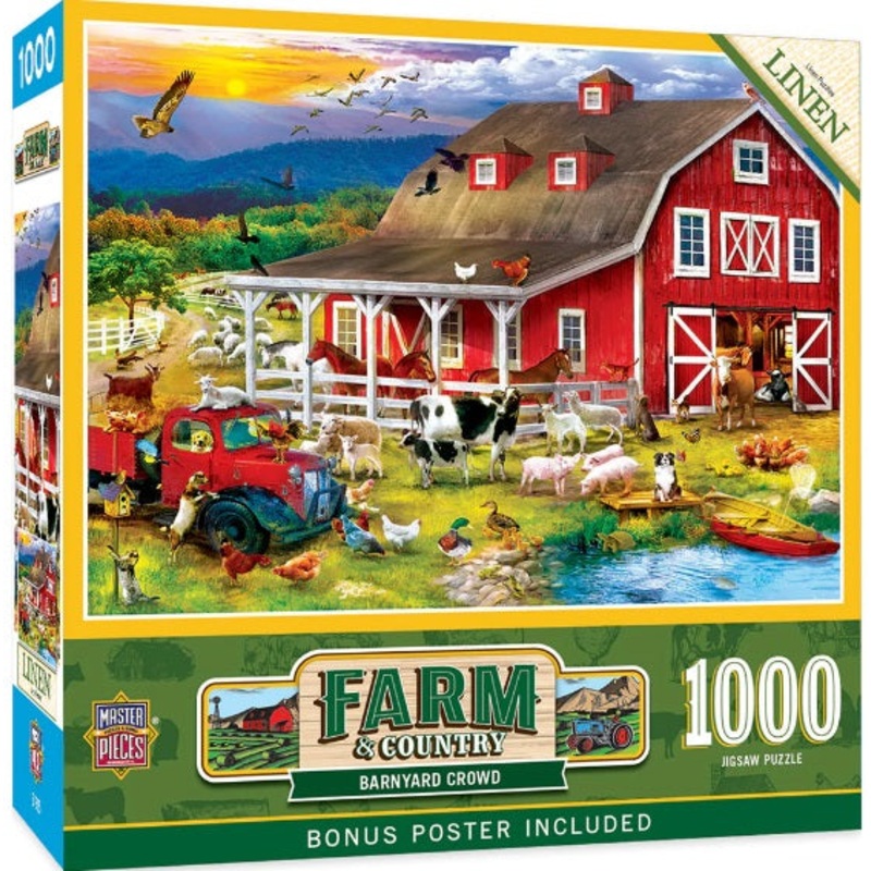 Barnyard Crowd 1000pc Puzzle