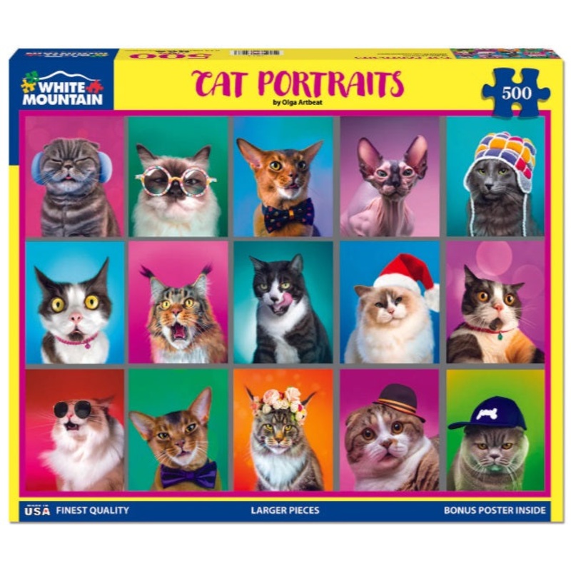Cat Portraits 500pc Puzzle