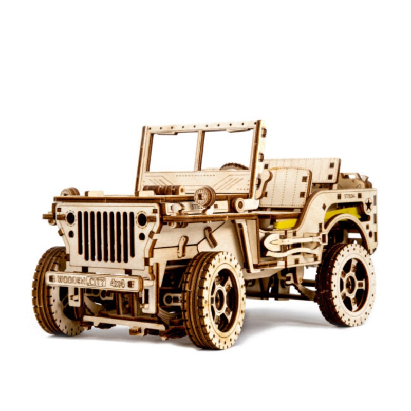 Wooden City Jeep 4x4 Laser Cut